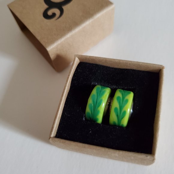 OHM "Trees" Beads - 2 Beads - Picture 5 of 11